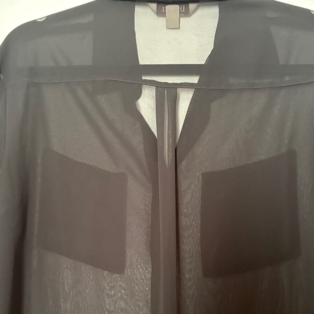 Decree Black Sheer Top